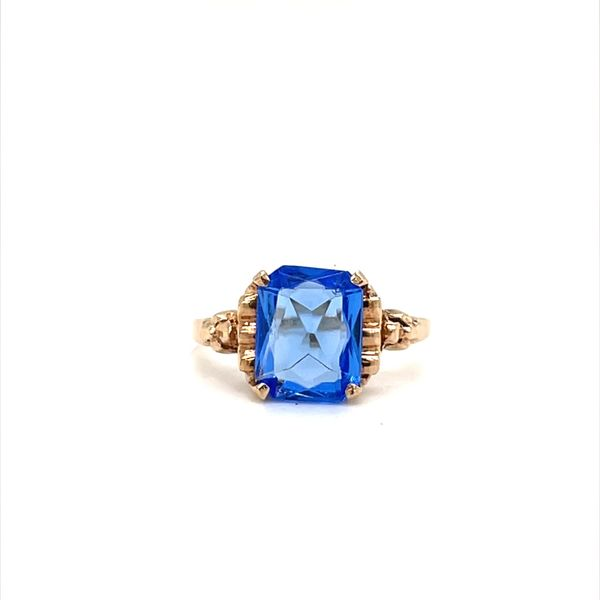 10k Blue Glass Stone Ring Minor Jewelry Inc. Nashville, TN