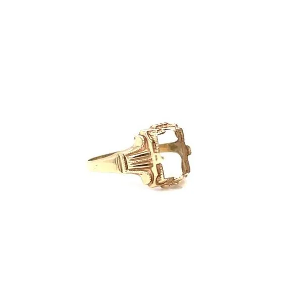 10K Yellow Gold Estate Emerald Cut Mounting Image 3 Minor Jewelry Inc. Nashville, TN