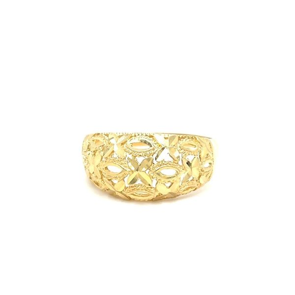 14K Yellow Gold Estate Diamond Cut Filigree Dome Ring Minor Jewelry Inc. Nashville, TN