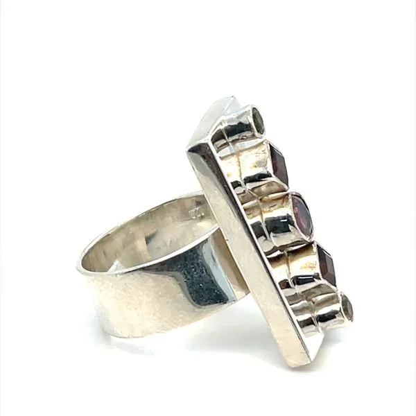 Sterling Silver Estate Pink Tourmaline, Garnet, & Quartz Ring Image 2 Minor Jewelry Inc. Nashville, TN
