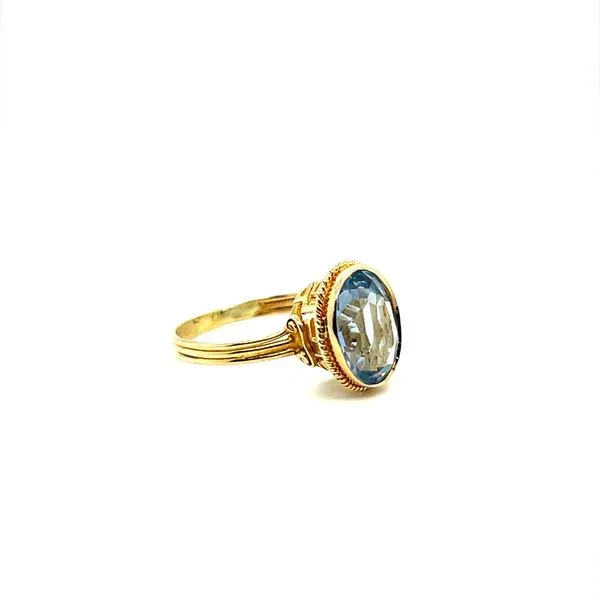 18K Yellow Gold Synthetic Spinel Ring Image 3 Minor Jewelry Inc. Nashville, TN