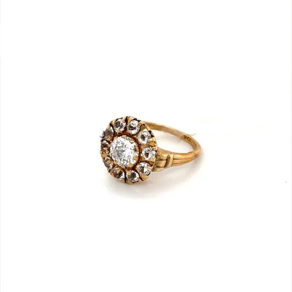 10K Yellow Gold Estate Cubic Zirconia Ring