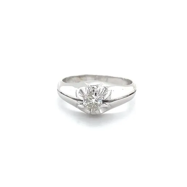 18K White Gold Estate Diamond Solitaire Engagement Ring Minor Jewelry Inc. Nashville, TN