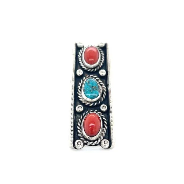 Sterling Silver Estate Coral and Turquoise Ring Minor Jewelry Inc. Nashville, TN