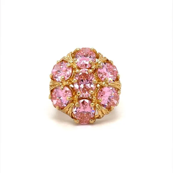 10K Yellow Gold Estate Pink Cubic Zirconia Ring Minor Jewelry Inc. Nashville, TN