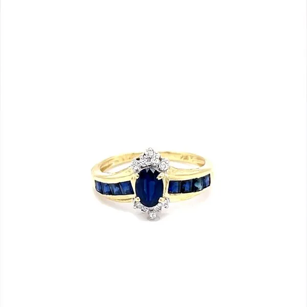 14K Yellow Gold Estate Sapphire and Diamond Ring Image 2 Minor Jewelry Inc. Nashville, TN