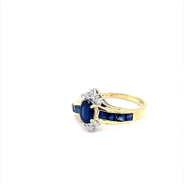 14K Yellow Gold Estate Sapphire and Diamond Ring Image 3 Minor Jewelry Inc. Nashville, TN