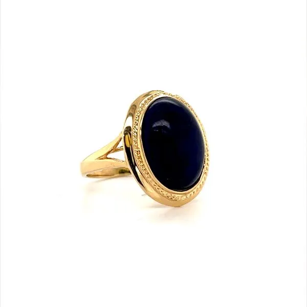 14K Yellow Gold Estate Lapis Ring