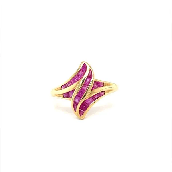 14K Yellow Gold Estate Cluster Pink Sapphire Ring Minor Jewelry Inc. Nashville, TN