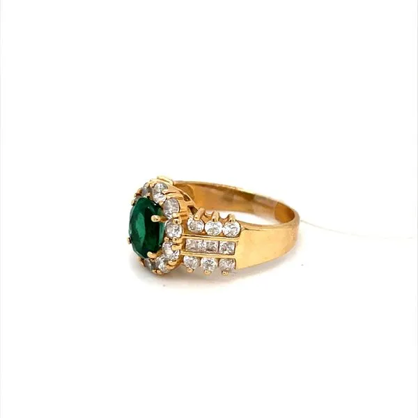 14K Yellow Gold Estate Cubic Zirconia Ring Image 2 Minor Jewelry Inc. Nashville, TN
