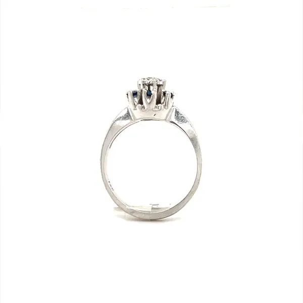 14K White Gold Estate Sapphire and Diamond Ring Image 2 Minor Jewelry Inc. Nashville, TN