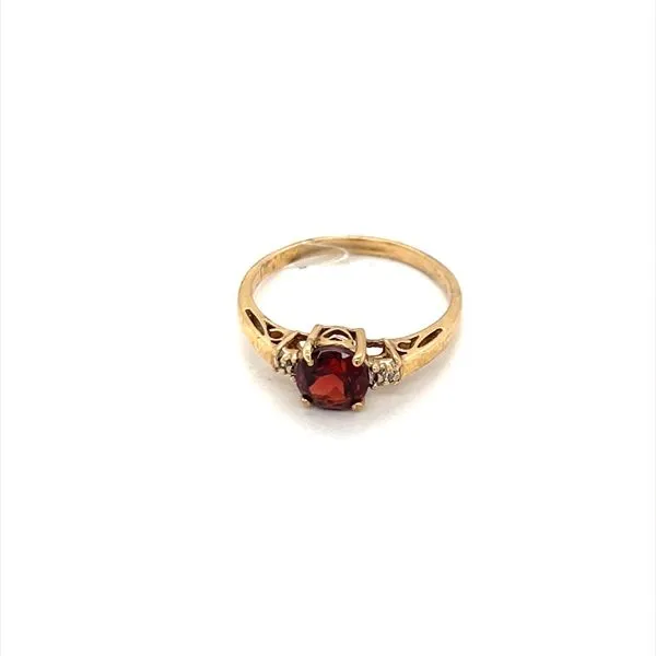 10K Yellow Gold Estate Garnet and Diamond Ring Minor Jewelry Inc. Nashville, TN