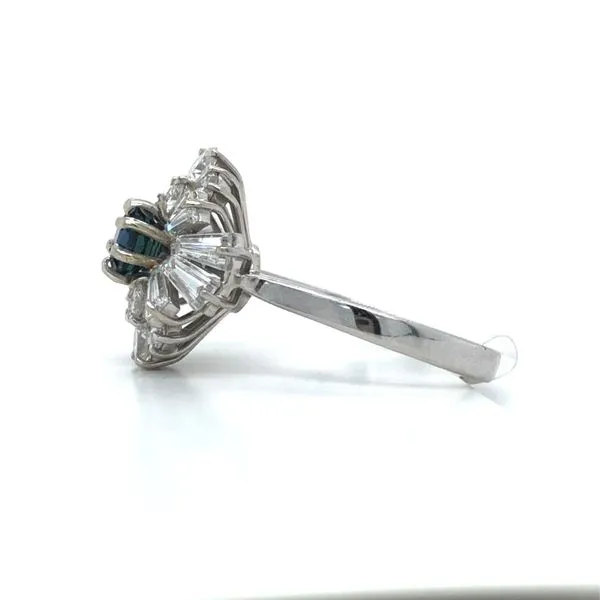 18K White Gold Estate Sapphire and Diamond Ballerina Ring Image 3 Minor Jewelry Inc. Nashville, TN