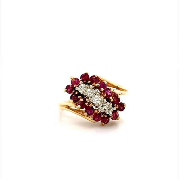 14K Yellow Gold Estate Ruby and Diamond Ring Minor Jewelry Inc. Nashville, TN