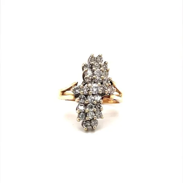 14K Yellow Gold Estate Diamond Cluster Ring Minor Jewelry Inc. Nashville, TN