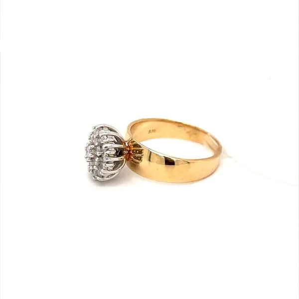 14K Yellow Gold Estate Diamond Cluster Ring Image 2 Minor Jewelry Inc. Nashville, TN