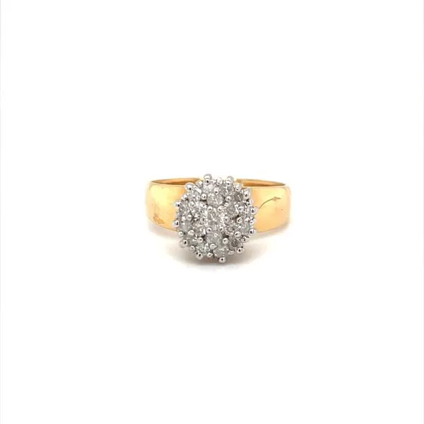 14K Yellow Gold Estate Diamond Cluster Ring Minor Jewelry Inc. Nashville, TN