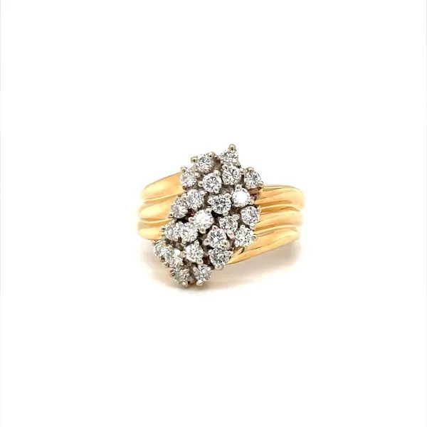 14K Yellow Gold Estate Diamond Cluster Ring Minor Jewelry Inc. Nashville, TN