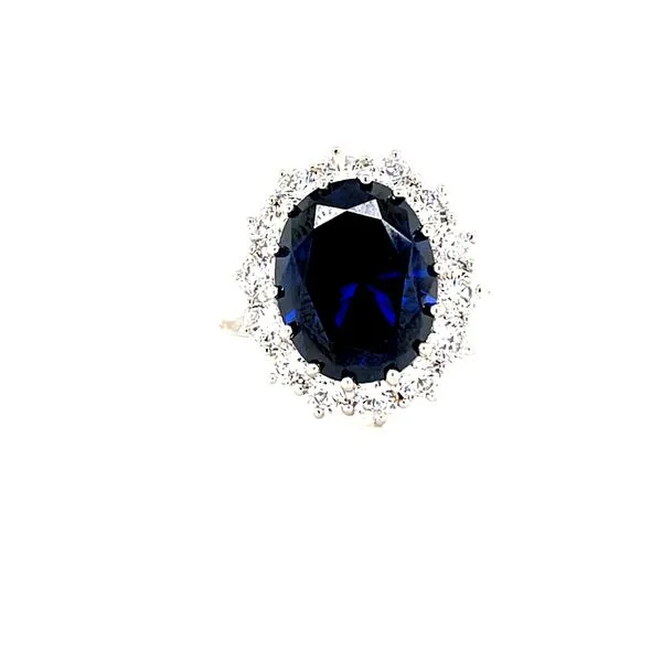 Sterling Silver Estate Cubic Zirconia Ring similar item image