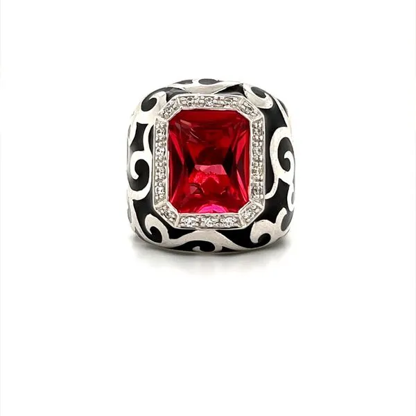 Sterling Silver Estate Lab Ruby Ring Minor Jewelry Inc. Nashville, TN