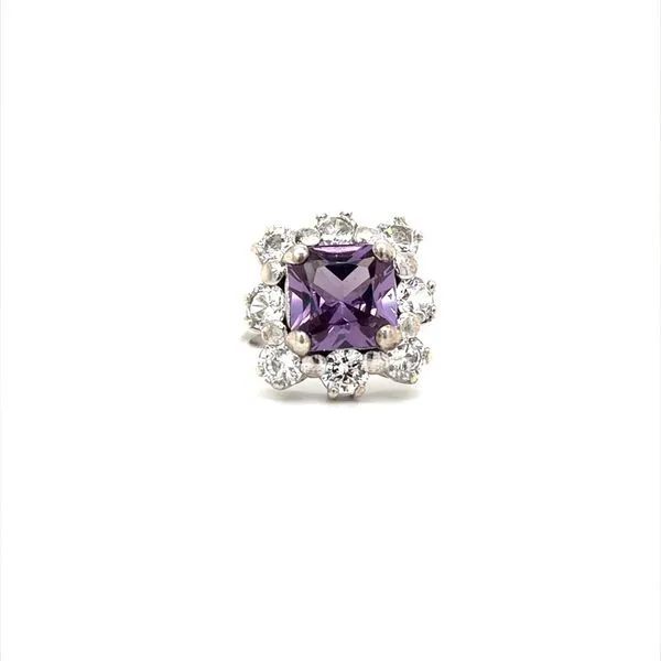 Sterling Silver Estate Cubic Zirconia Ring similar item image