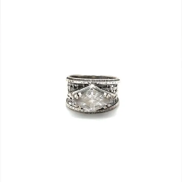 Sterling Silver Estate Glass Stone Ring Image 2 Minor Jewelry Inc. Nashville, TN