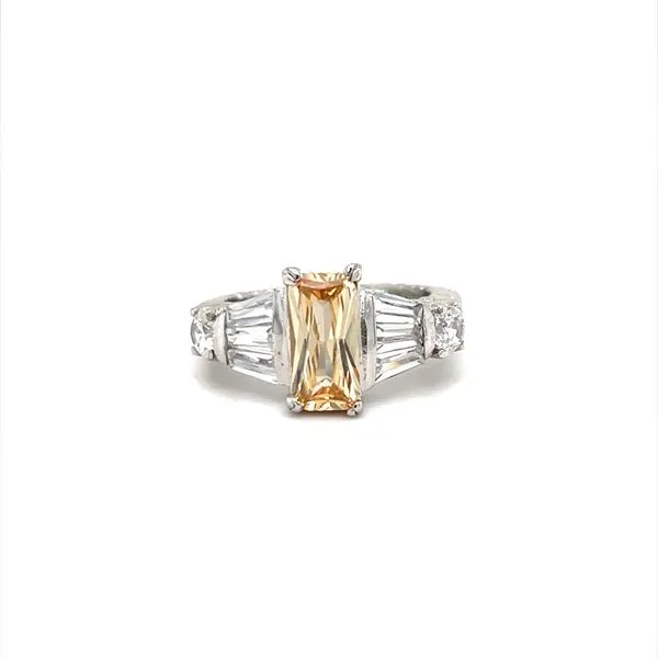 Sterling Silver Estate Cubic Zirconia Ring similar item image