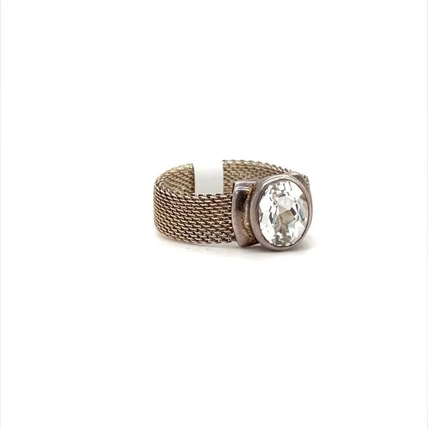 Sterling Silver Estate Cubic Zirconia Chainmail Band Image 2 Minor Jewelry Inc. Nashville, TN
