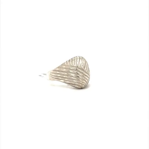 Sterling Silver Estate Etched Dome Ring Image 2 Minor Jewelry Inc. Nashville, TN