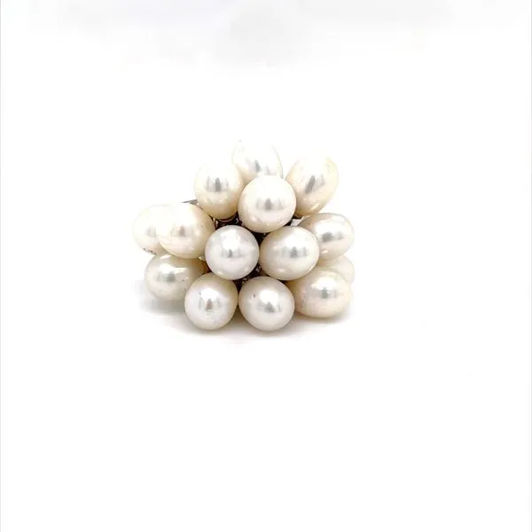 Sterling Silver Estate Fresh Water Pearl Ring