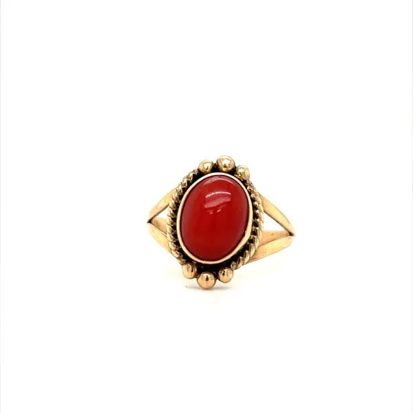 14K Yellow Gold Estate Coral Ring Minor Jewelry Inc. Nashville, TN