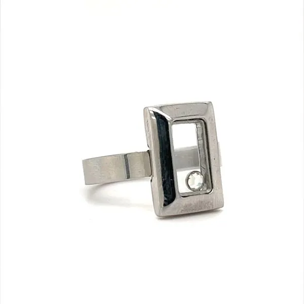 Stainless Steel Estate Cubic Zirconia Ring Image 2 Minor Jewelry Inc. Nashville, TN
