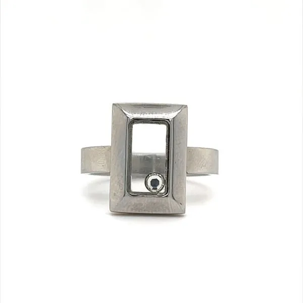 Stainless Steel Estate Cubic Zirconia Ring similar item image