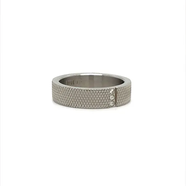 Stainless Steel Estate Cubic Zirconia Ring Image 2 Minor Jewelry Inc. Nashville, TN