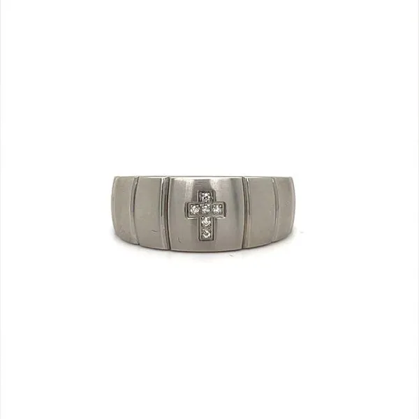Stainless Steel Estate Cubic Zirconia Ring Minor Jewelry Inc. Nashville, TN