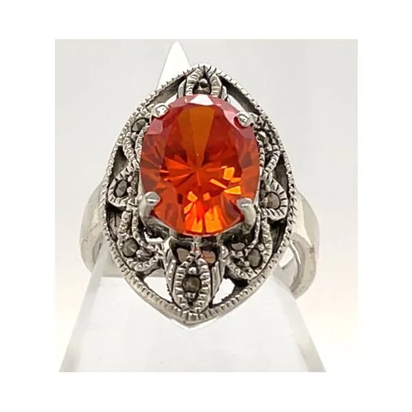 Sterling Silver Estate Glass Stone Ring Minor Jewelry Inc. Nashville, TN