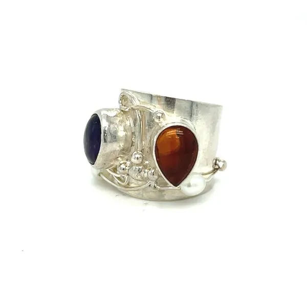 Sterling Silver Estate Citrine, Amethyst, and Fresh Water...