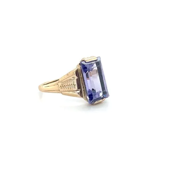 10K Yellow Gold Estate Synthetic Spinel Fashion Ring Image 2 Minor Jewelry Inc. Nashville, TN