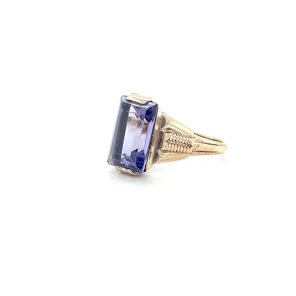 10K Yellow Gold Estate Synthetic Spinel Fashion Ring Image 3 Minor Jewelry Inc. Nashville, TN