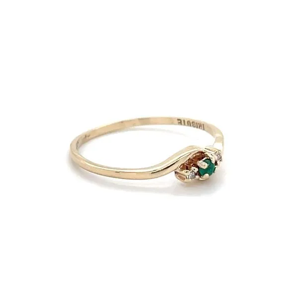 10K Yellow Gold Estate Emerald and Diamond Ring Image 2 Minor Jewelry Inc. Nashville, TN