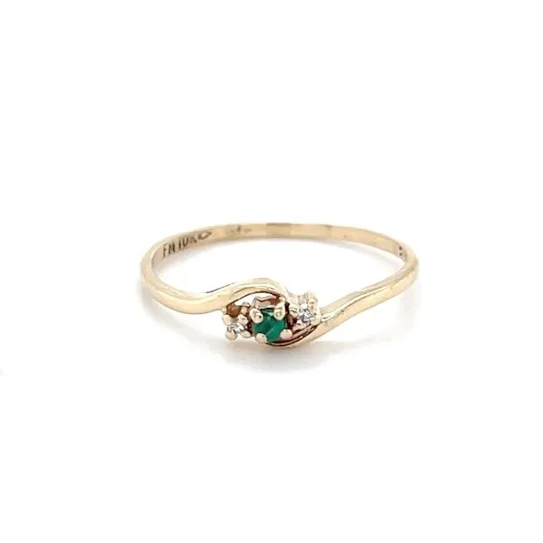 10K Yellow Gold Estate Emerald and Diamond Ring Minor Jewelry Inc. Nashville, TN