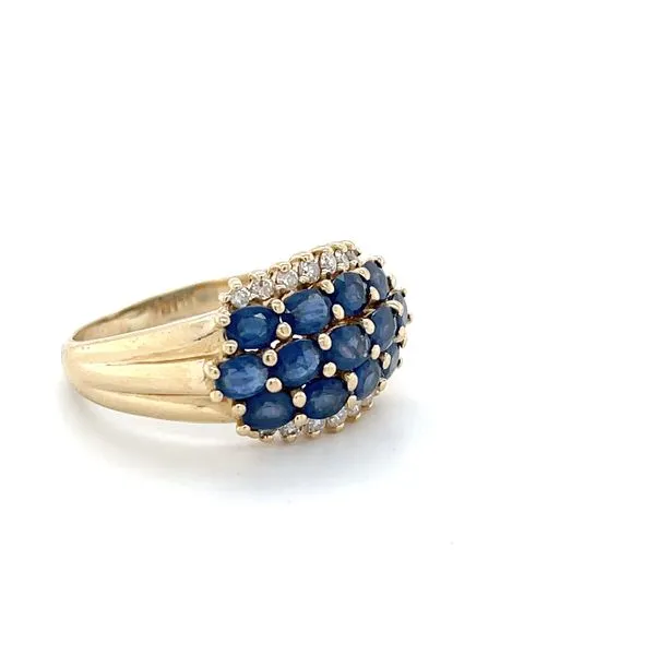 14K Yellow Gold Estate Sapphire and Diamond Ring Image 3 Minor Jewelry Inc. Nashville, TN