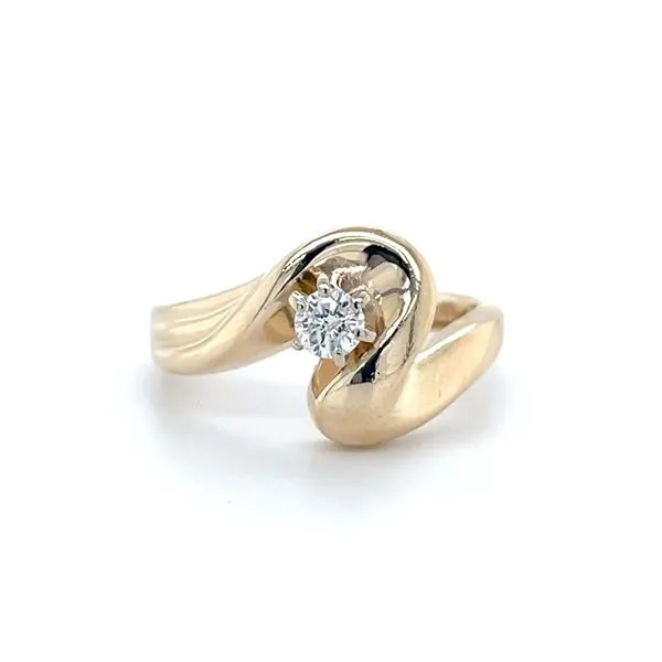 14K Yellow Gold Estate Mined Diamond Solitaire Ring Minor Jewelry Inc. Nashville, TN