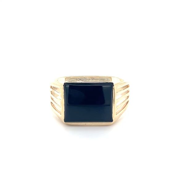 10K Yellow Gold Estate Mined Black Onyx Ring Minor Jewelry Inc. Nashville, TN