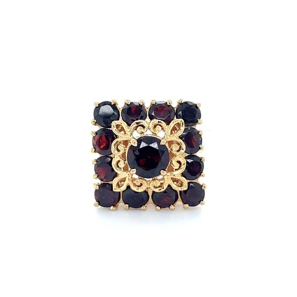 18K Yellow Gold Estate Almandite Garnet Fashion Ring Minor Jewelry Inc. Nashville, TN