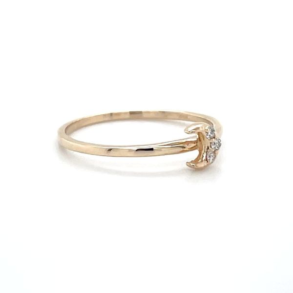 14K Yellow Gold Estate Crescent Moon Trilogy Ring Image 3 Minor Jewelry Inc. Nashville, TN