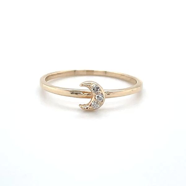 14K Yellow Gold Estate Crescent Moon Trilogy Ring Minor Jewelry Inc. Nashville, TN