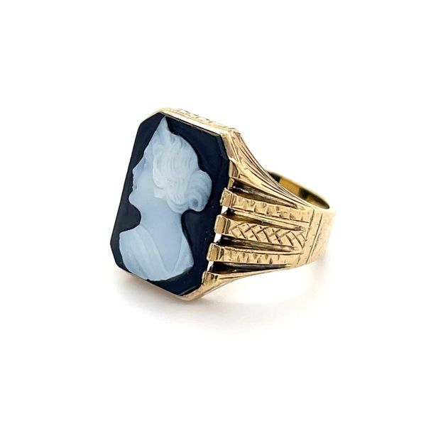 10K Yellow Gold Estate True Onyx Cameo Ring Image 2 Minor Jewelry Inc. Nashville, TN