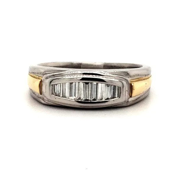 Platinum and 18K Estate Yellow Gold Channel Set Diamond Wedding Band Minor Jewelry Inc. Nashville, TN