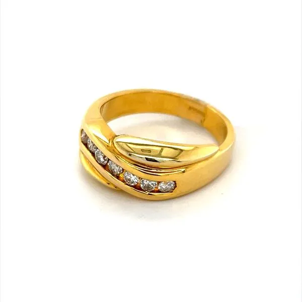 14K Yellow Gold Estate Diamond Wedding Band